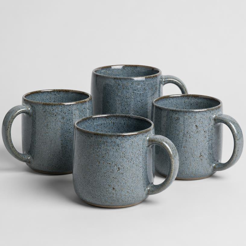 Coastal Stoneware Mugs (Set of 4)
